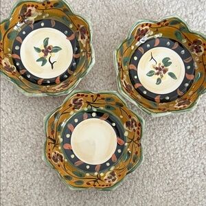 Bundle 3 Corsica Dip/Soy Bowls EC
Brigette pattern discontinued in 2010